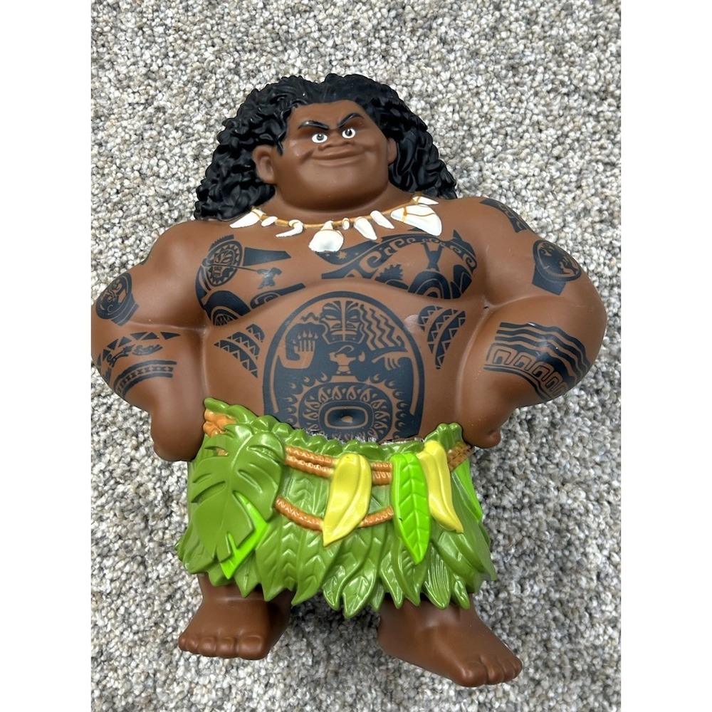 Disney Moana Mega Maui Action Figure 8" Demi God Doll Hasbro 2015 EUC